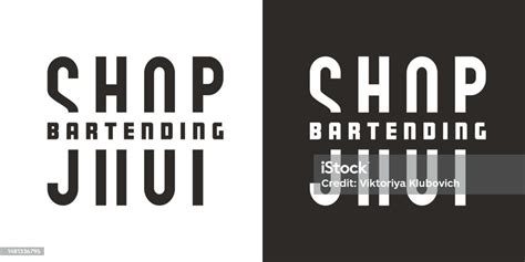 Bartending Logo For Shop Or Store Barman Or Bartender Design For Shot ...