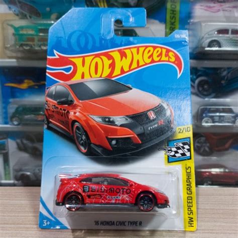 HONDA Hot Wheels 16 本田思域 Type R Bisimoto 紅色 蝦皮購物