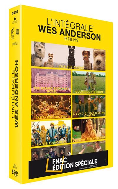 Coffret Anderson 9 Films Edition Spéciale Fnac DVD DVD Zone 2 Wes