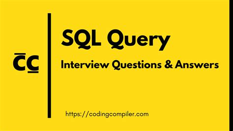 Sql Query Interview Questions For Practice Techbeamers