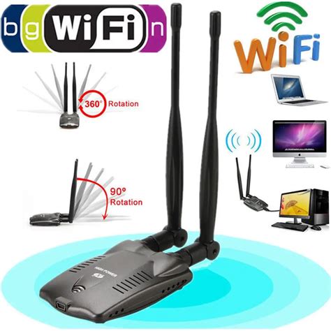 Wireless USB Wifi Adapter Beini Free Internet Long Range 3000mW Dual