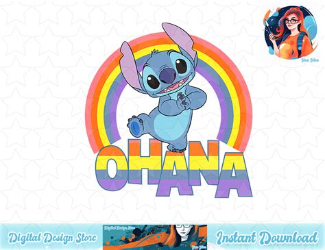 Disney Lilo Stitch Pride Ohana Rainbow Cute Logo T Shirt C Inspire