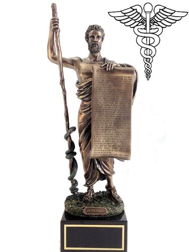 Medical Doctor statue, Hippocrates holding Hippocratic Oath. @ Loria Awards