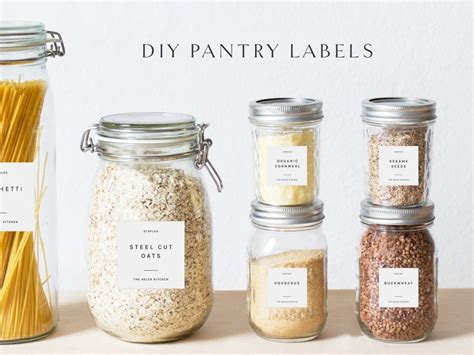 Minimal Pantry Labels Template Modern Pantry Kitchen Etsy