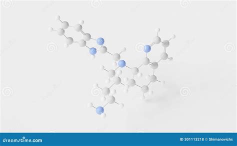 Mavorixafor Molecule 3d Molecular Structure Ball And Stick Model