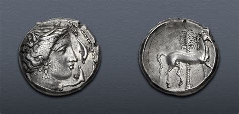 Sicily Entella Punic Issues Circa Bc Ar Tetradrachm