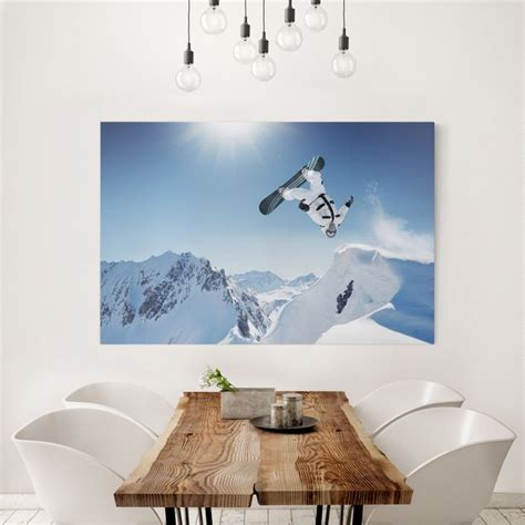 Fliegender Snowboarder Leinwandbild Im Querformat 3 2 Bilderwelten