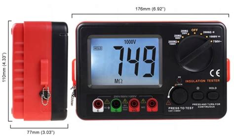 CYFROWY MIERNIK REZYSTANCJI IZOLACJI TESTER AC DC ERLI Pl