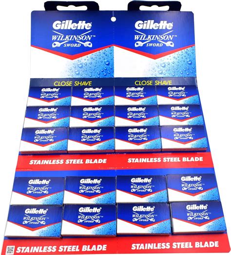 Amazon 100 Gillette Wilkinson Sword Double Edge Razor Blades