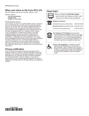 Fillable Online Form Nyc I Instructions For Form Nyc Claim