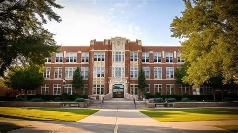 Classrooms High School Building Stock Image - Image of alumni, history ...