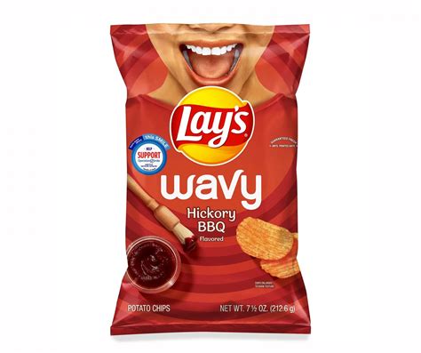 Lay's Lay's Wavy Potato Chips Hickory BBQ Flavored 7 1/2 Oz | Big Lots