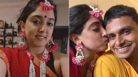 Aamir Khan Daughter Ira Khan Shines With Floral Jewelry Plants Kiss On