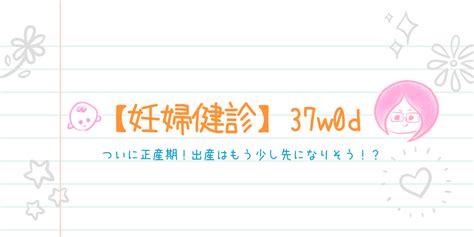 【妊婦健診】37w0d＊ついに正産期！出産はもう少し先になりそう！？ Miyaco＊log