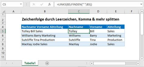 Zeichenfolge Durch Leerzeichen Komma Mehr Splitten Excel Gs