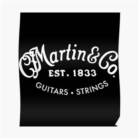 Martin Guitars Logo Merchandise Poster For Sale By Jaquenetta Redbubble