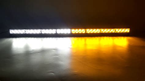 Led 35 Inch Amber And White Traffic Advisor Emergency Warning Strobe