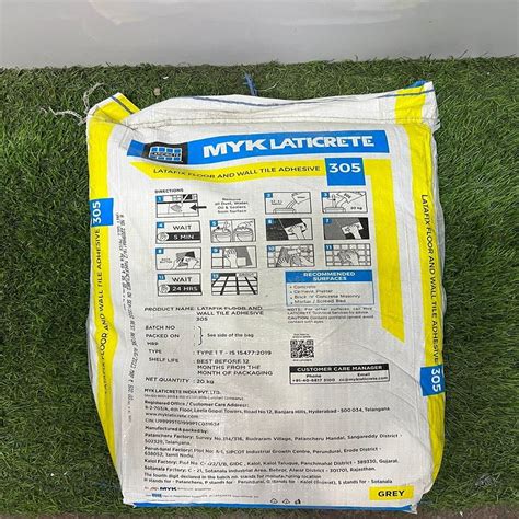 305 Grade Myk Laticrete Tile Adhesive 20Kg Bag At Rs 290 Bag MYK Tile