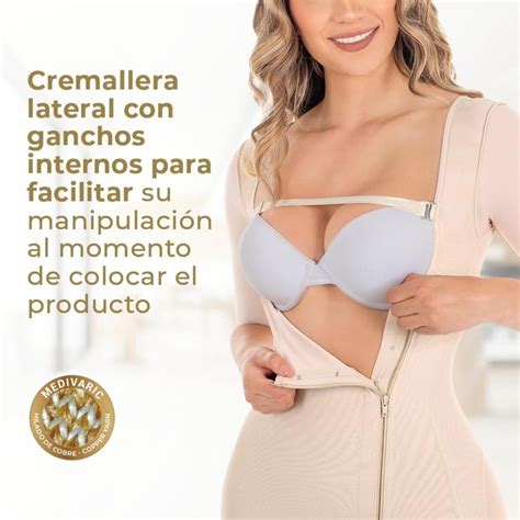 Faja Postquirúrgica con Cremallera Lateral con Hilado de Cobre Medivaric