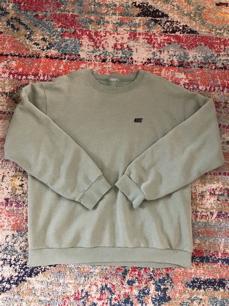 Nike Vintage Nike Sage Green Block Letter Crewneck 90s Grailed