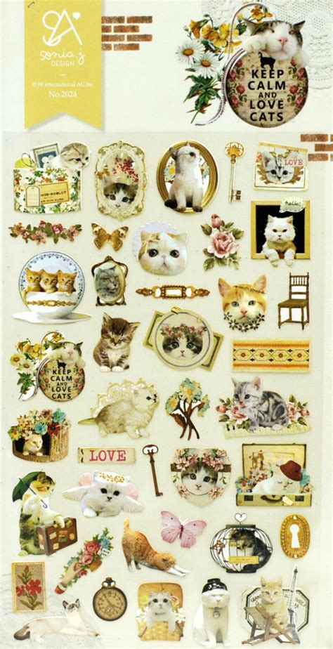 Love Cats Stickers Scrapbooking Stickers Planner Etsy