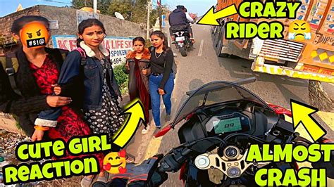 Cute Girl Reacted On My Modified R V Live Crash Hote Hote Bach