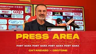 PRESS AREA MISTER VIVARINI IN CONFERENZA NEL DOPO GARA DI CATANZARO