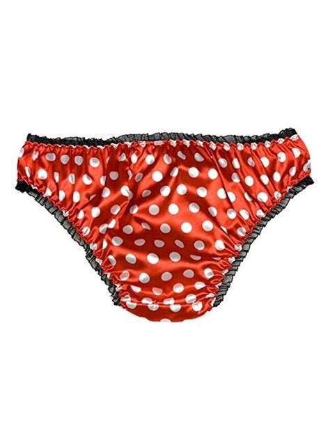 Buy Satini Women S Polkadot Tanga Bikini Satin Briefs Panties Online