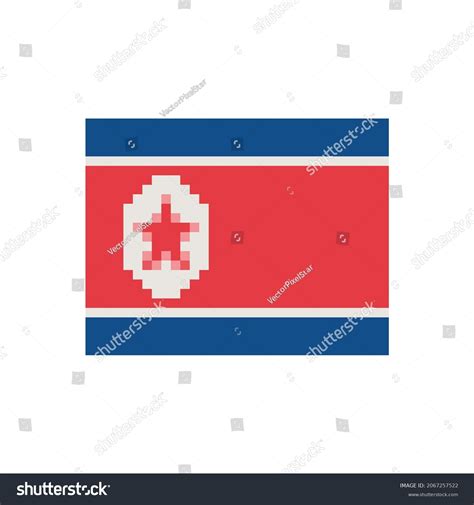 Flag North Korea Pixel Art Stickers Stock Vector (Royalty Free) 2067257522 | Shutterstock