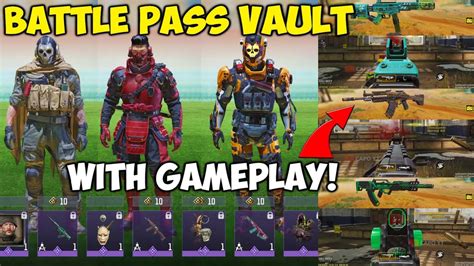 All Battle Pass Vault Guns Characters Bp Vault System Cod Mobile