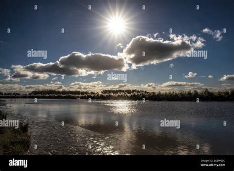 Marine landscape Sunset in Mar Chiquita Lagoon Stock Photo - Alamy