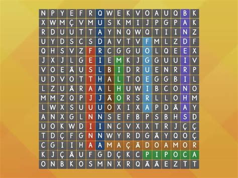 Cruzadinha Junina Wordsearch