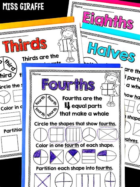 Teaching Halves Fourths Thirds And Eighths Worksheets And Activities Laptrinhx News