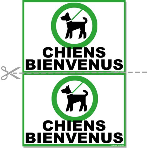 🦮 Chiens Bienvenus • Affiche Pdf 🦮