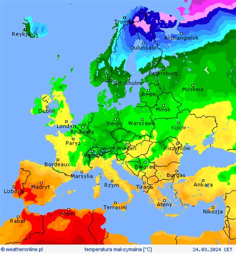 Mapy Pogody Temperatura Maksymalna Europa WeatherOnline