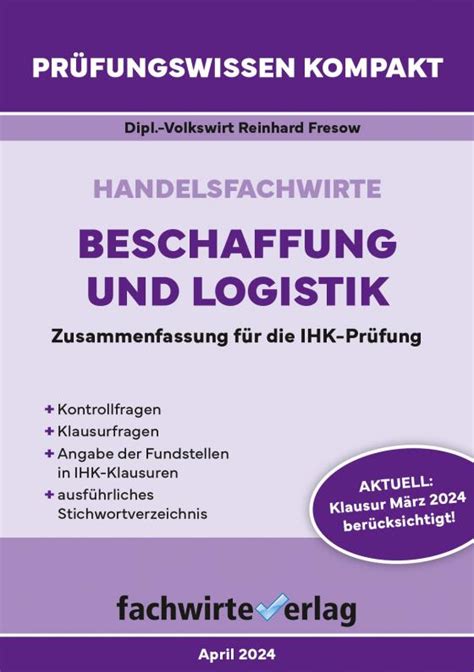 Handelsfachwirte Beschaffung Und Logistik Lesejury