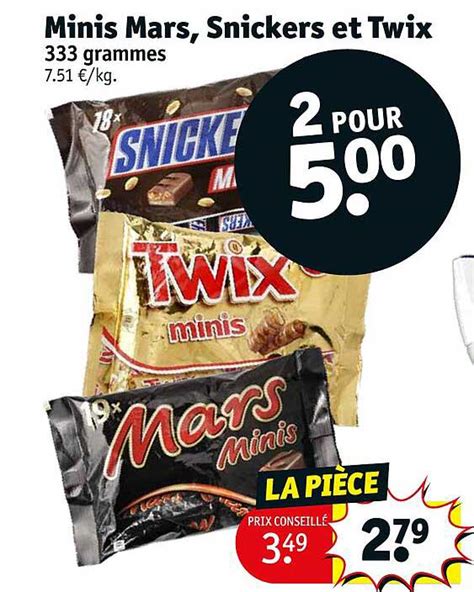 Promo Minis Mars Snickers Et Twix Chez Kruidvat Icataloguefr