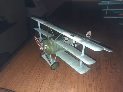 Fokker Dr I Manfred Von Richthofen Triplane Plastic Model Airplane