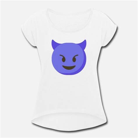 Evil Devil Teufel Emoji T Shirt Print Frauen T Shirt Mit