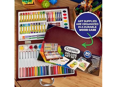 Crayola Wooden Art Set, 80+ Pcs