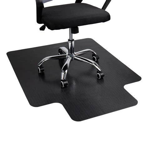 Mind Reader Hard Floor Chair Mat with Lip, 36" x 48'', Black (OFFCMAT ...