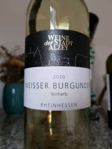 Weingut Der Stadt Alzey Weisser Burgunder Feinherb Vivino US