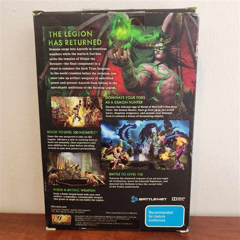 World Of Warcraft Legion Expansion Set Pc Game Free Tracked Postage Ebay