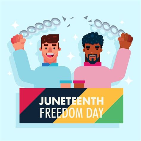 Feriado Federal Juneteenth Freedom Day Comemorando A Arte De Design