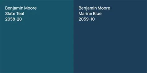 Benjamin Moore Slate Teal Vs Benjamin Moore Deep Ocean Comparison