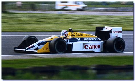 On Black Nigel Mansell Williams Honda FW11B F1 1987 British GP