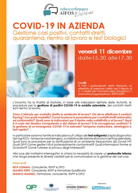 Safety Group Webinar Gratuito Covid In Azienda Gestione Casi