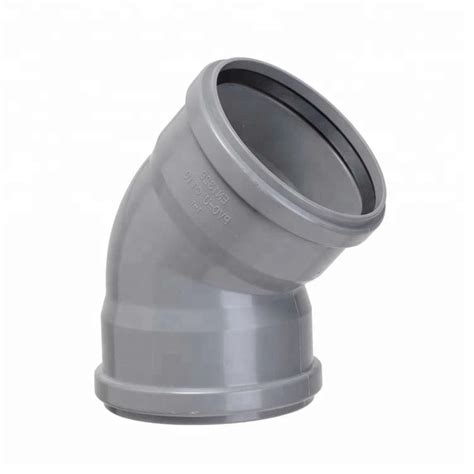 Era UPVC PVC Plastic Drainage Fittings With Gasket 45 Degree Elbow With