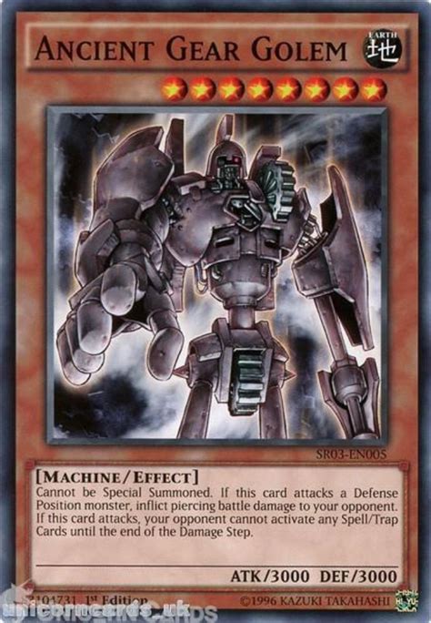 SR03 EN005 Ancient Gear Golem 1st Edition Mint YuGiOh Card Unicorn