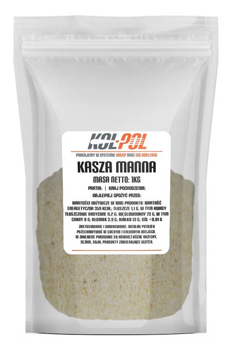 KASZA MANNA 1kg Grysik naturalna wysoka jakość 10771133004 Allegro pl